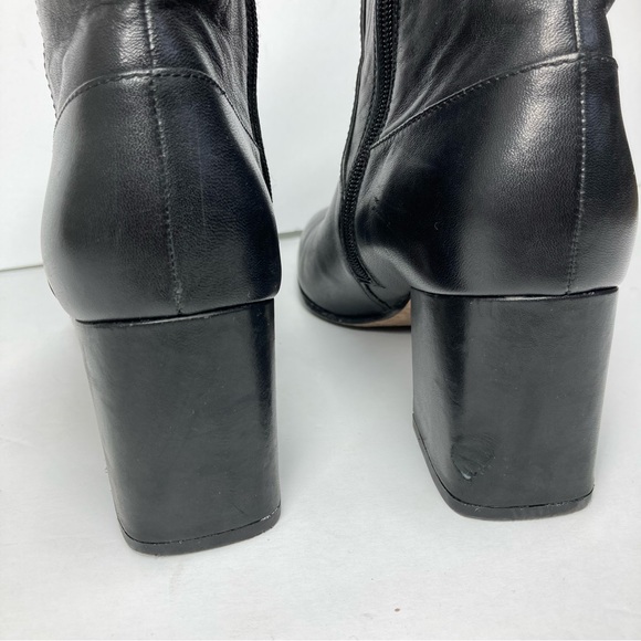 Via Spiga Black Leather Upper Ankle Boots Heeled 2.5" Size 8.5 Zip Closure - Picture 11 of 16